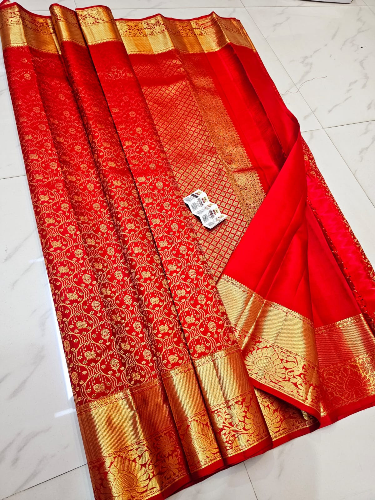 Kanchipuram Pure Silk Handloom Premium Tissue Saree
