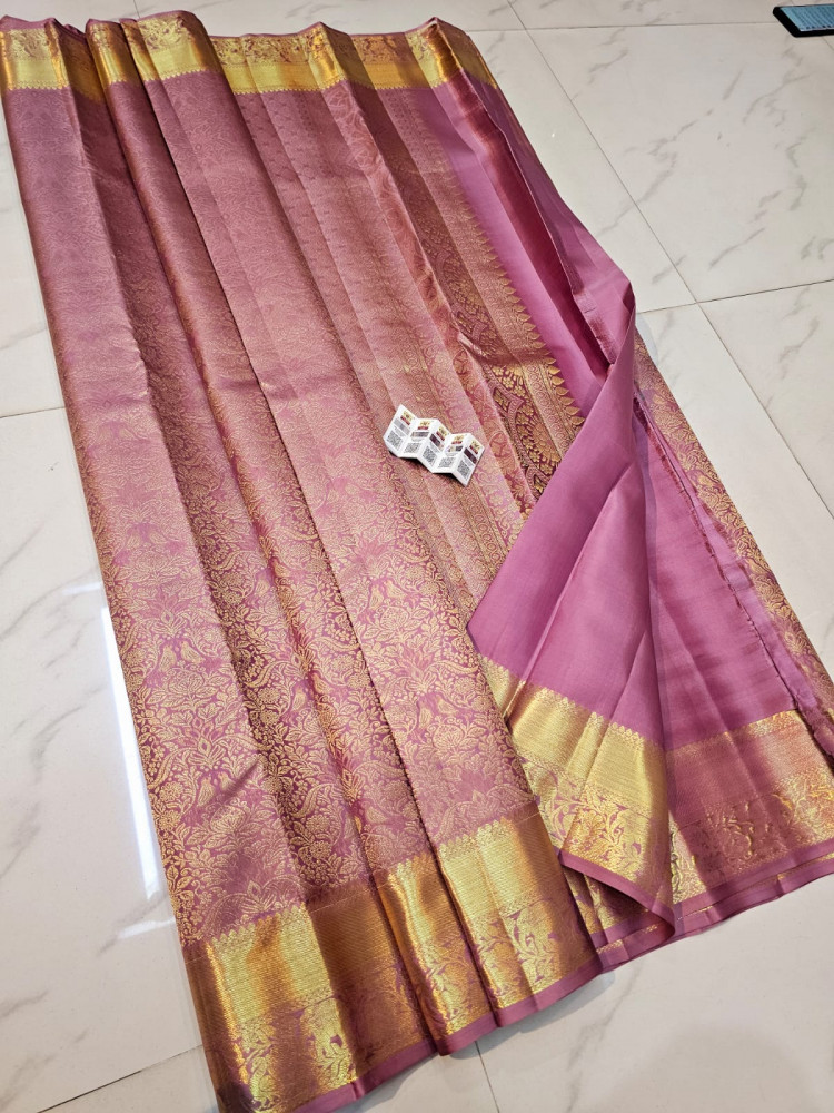 Image of Kanchipuram Pure Silk Handloom Premium Tissue Saree