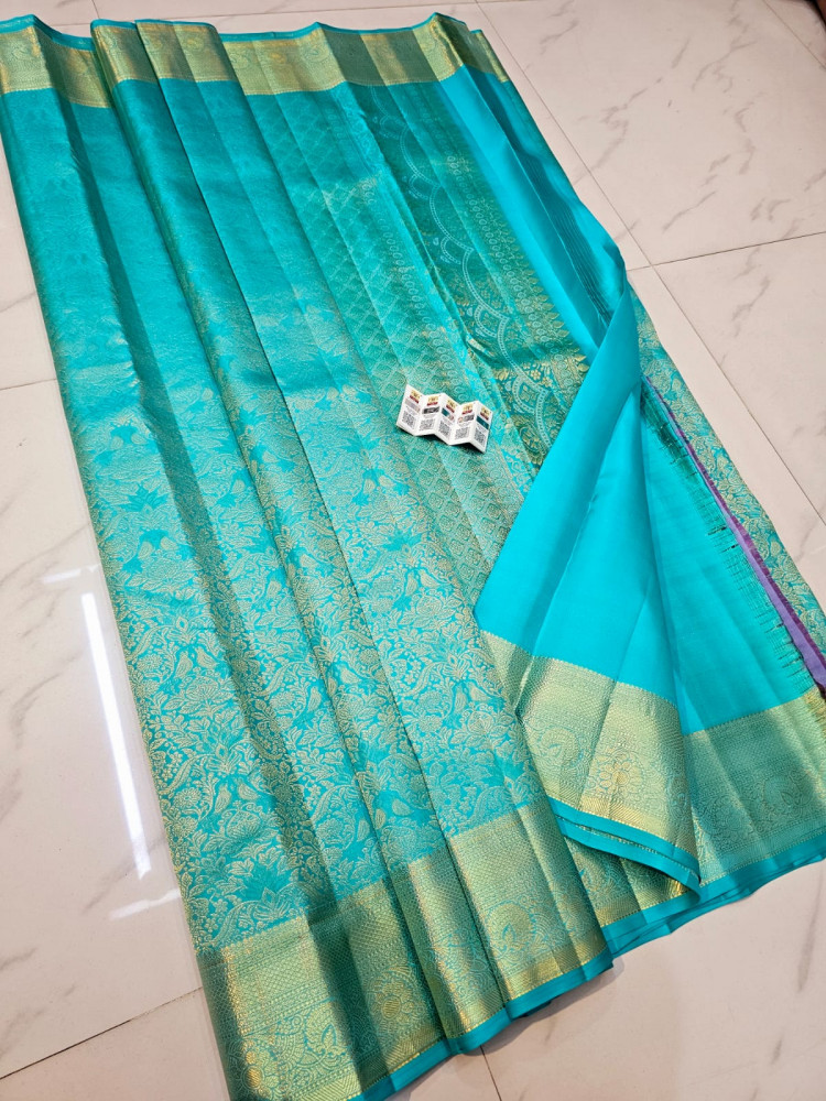 Image of Kanchipuram Pure Silk Handloom Premium Tissue Saree