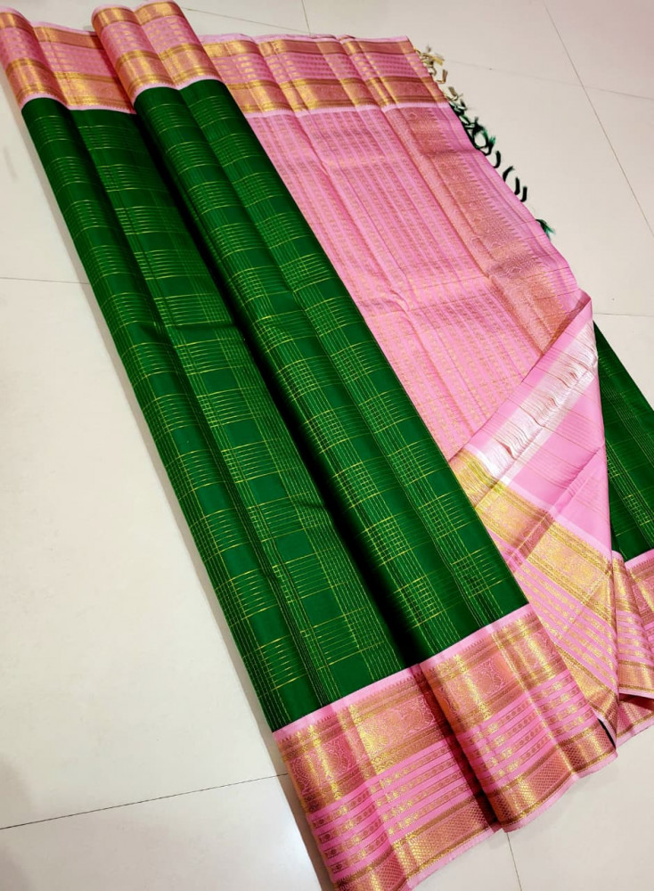 Image of Kanchipuram Pure Silk Handloom Saree