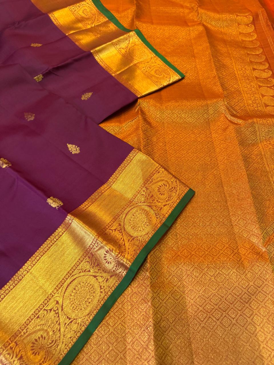 Kanchipuram Pure Silk Without Border Saree