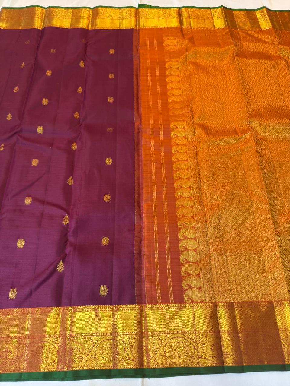 Kanchipuram Pure Silk Without Border Saree