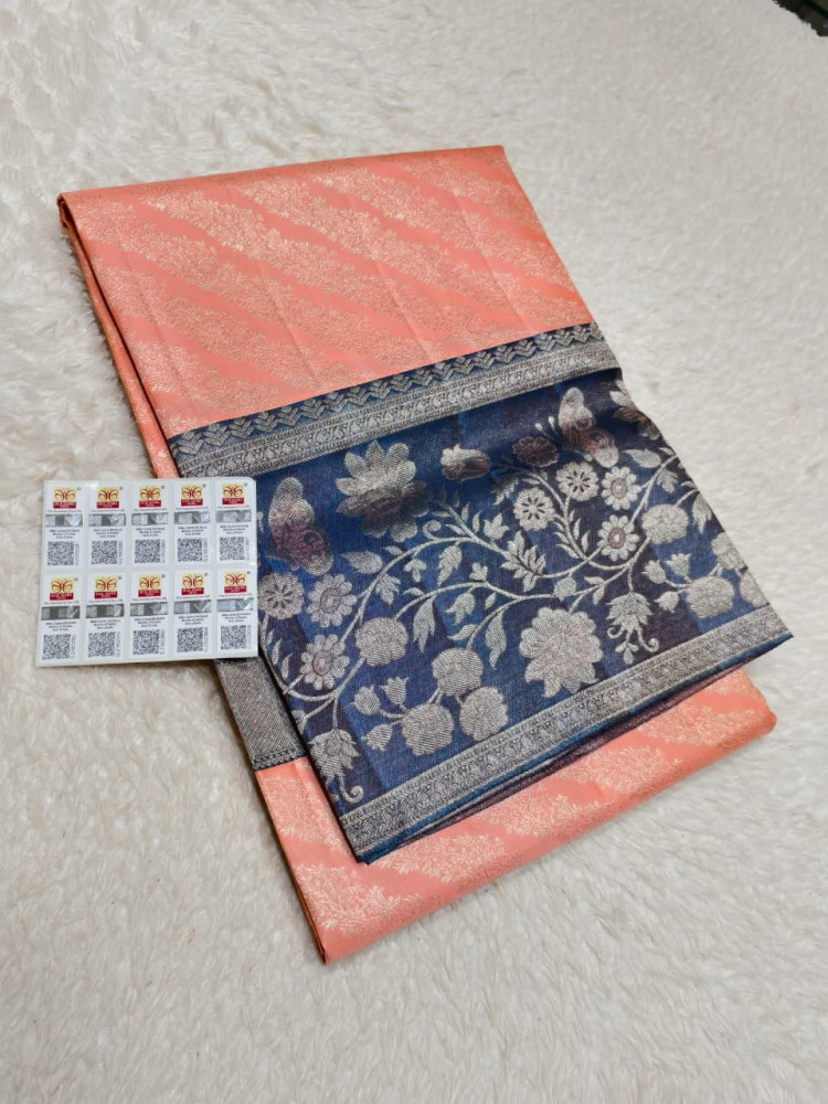 Image of Kanchipuram Pure Silk Tissue Saree