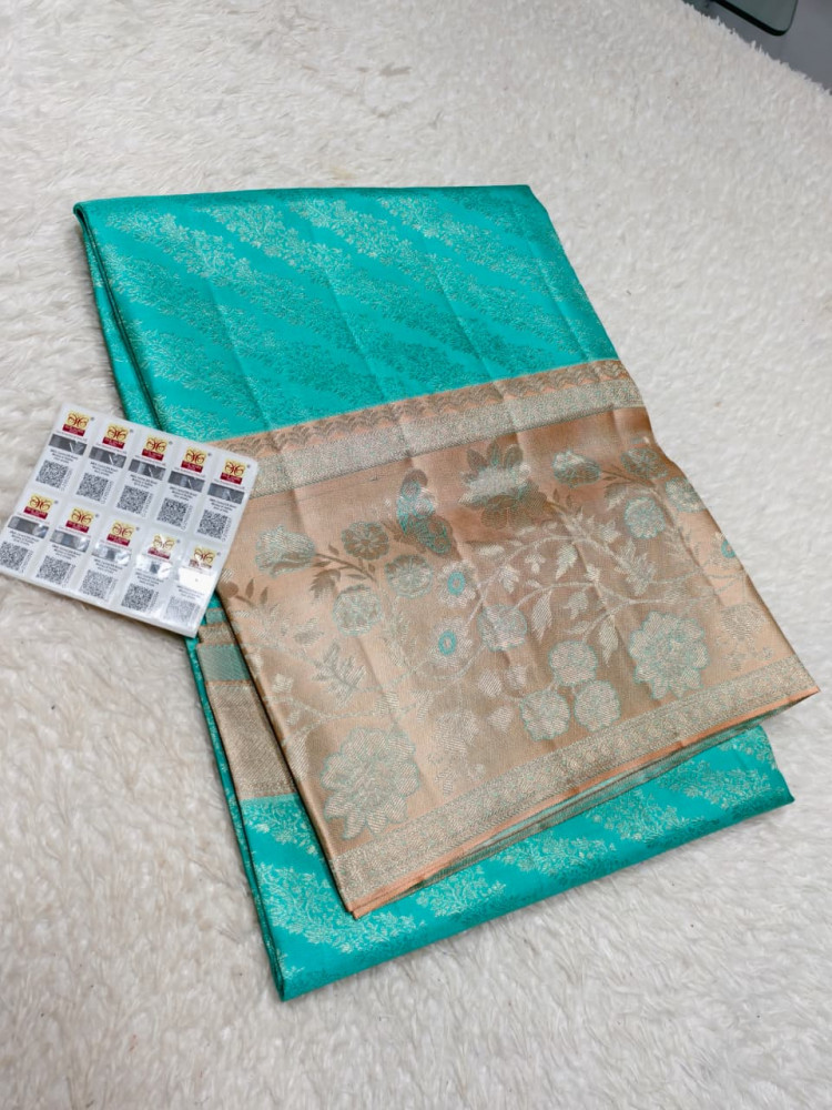 Image of Kanchipuram Pure Silk Tissue Saree