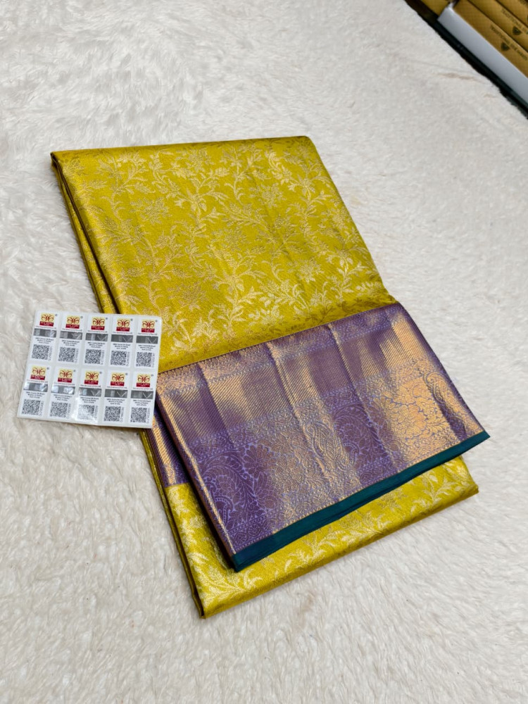 Image of Kanchipuram Pure Silk Tissue Saree