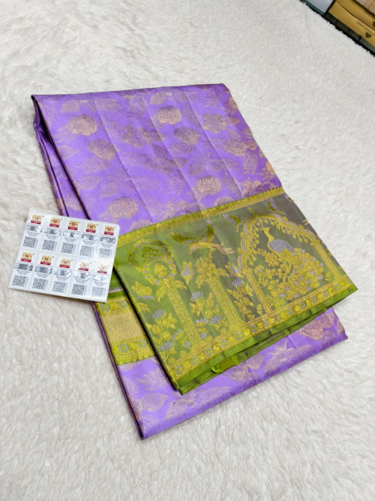 Image of Kanchipuram Pure Silk Tissue Saree