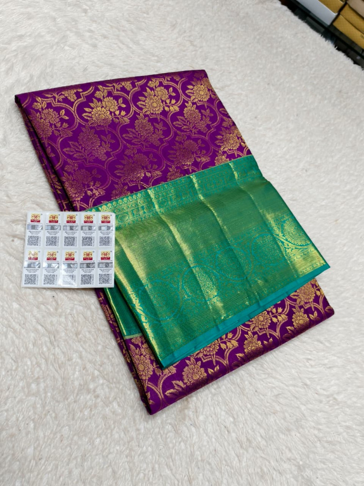 Image of Kanchipuram Pure Silk Tissue Saree