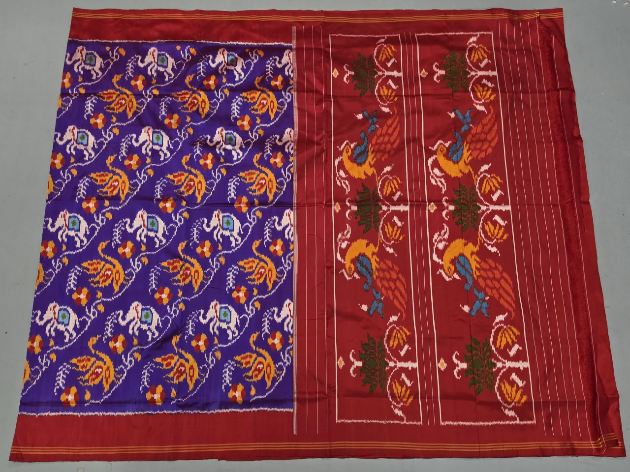 Pochampally Ikkat Patola Madthas Forest Designer Saree