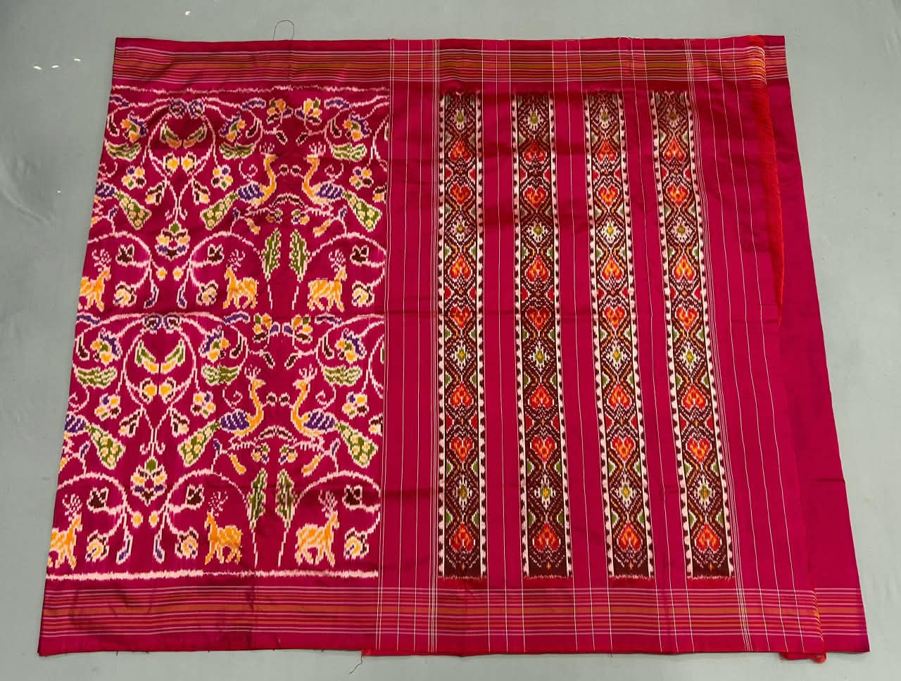 Pochampally Ikkat Patola Madthas Forest Designer Saree