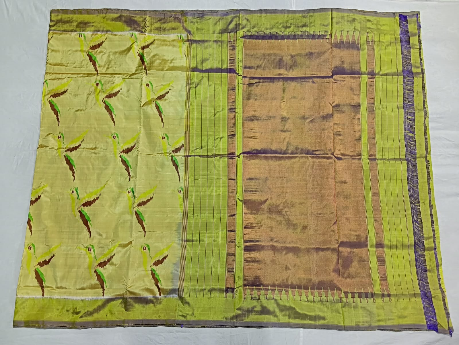Pochampally Ikkat Patola Madthas Forest Designer Saree