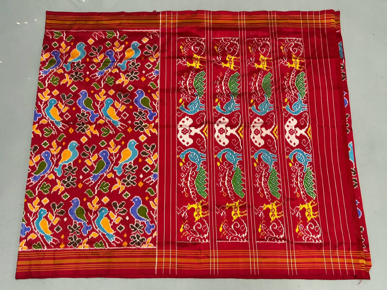 Pochampally Ikkat Patola Madthas Forest Designer Saree