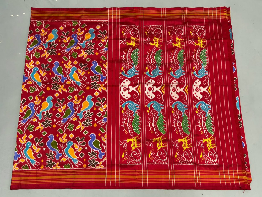 Image of Pochampally Ikkat Patola Madthas Forest Designer Saree