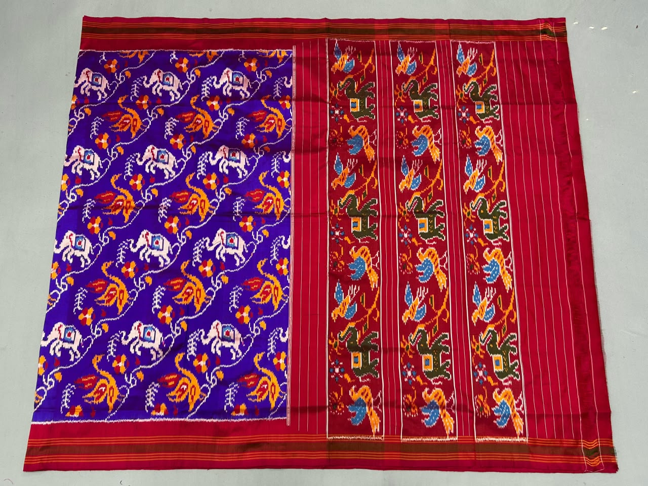 Pochampally Ikkat Patola Madthas Forest Designer Saree