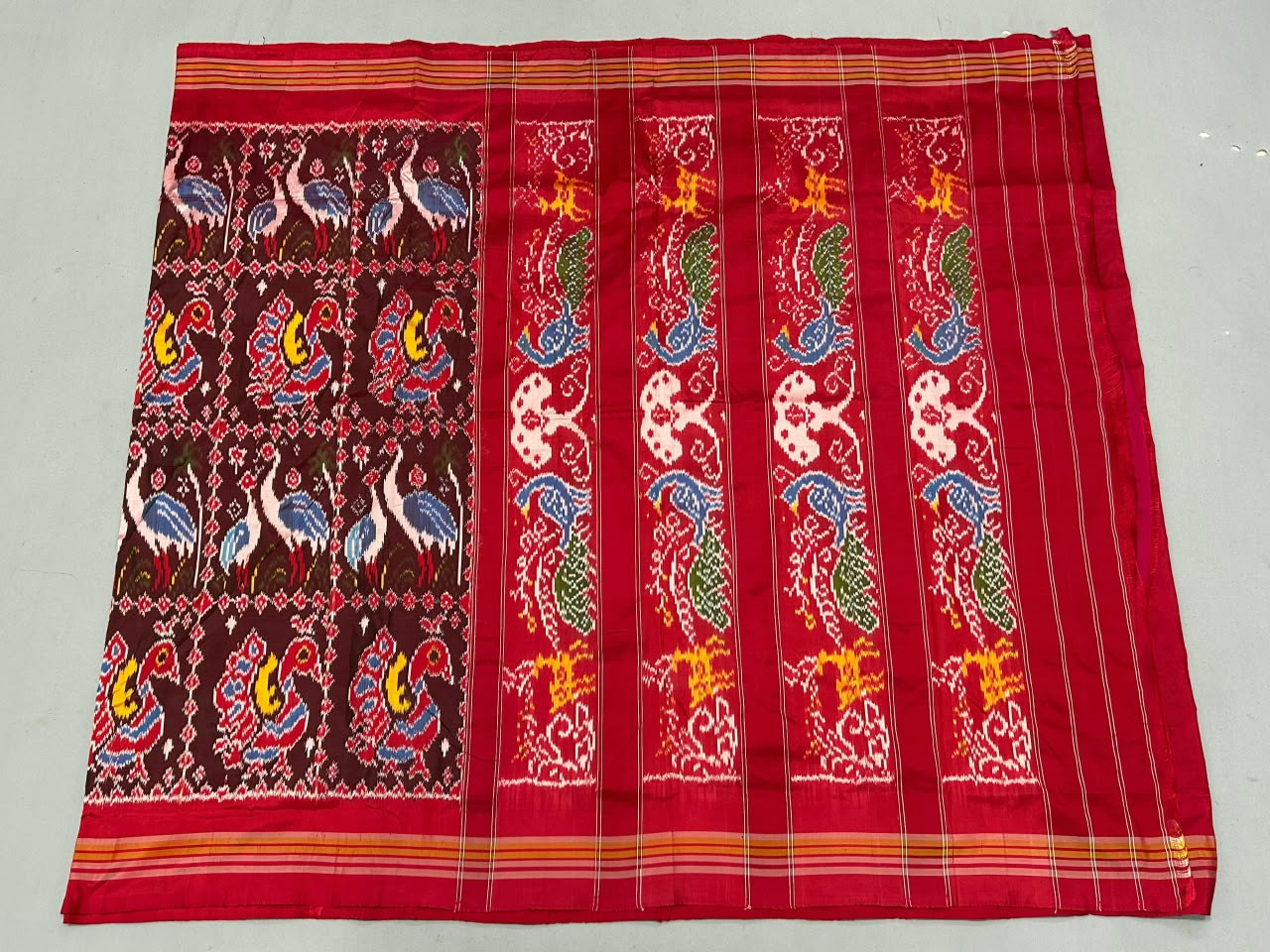 Pochampally Ikkat Patola Madthas Forest Designer Saree