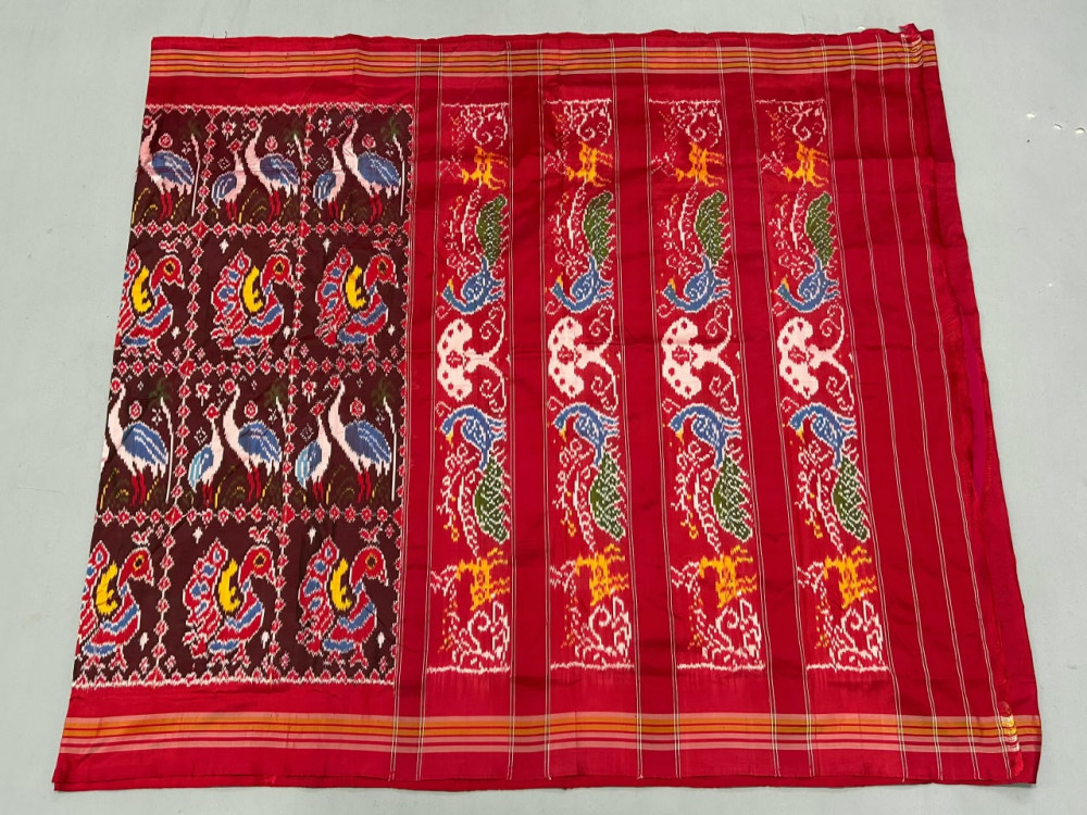 Image of Pochampally Ikkat Patola Madthas Forest Designer Saree