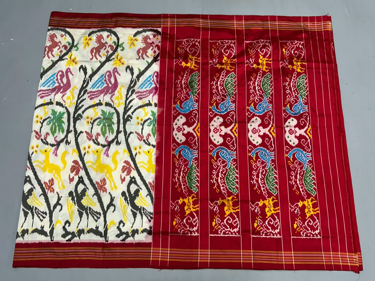 Pochampally Ikkat Patola Madthas Forest Designer Saree
