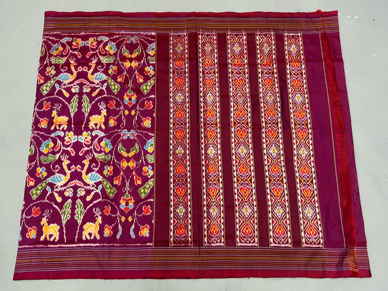 Pochampally Ikkat Patola Madthas Forest Designer Saree