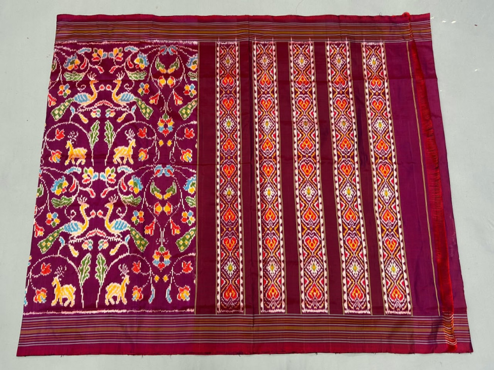 Image of Pochampally Ikkat Patola Madthas Forest Designer Saree