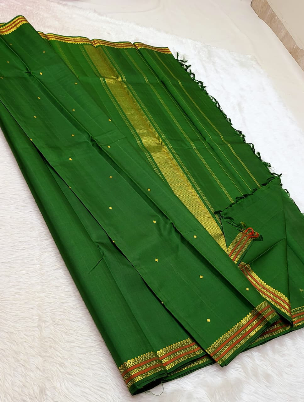 Kanchipuram Pure Silk Small Border Saree