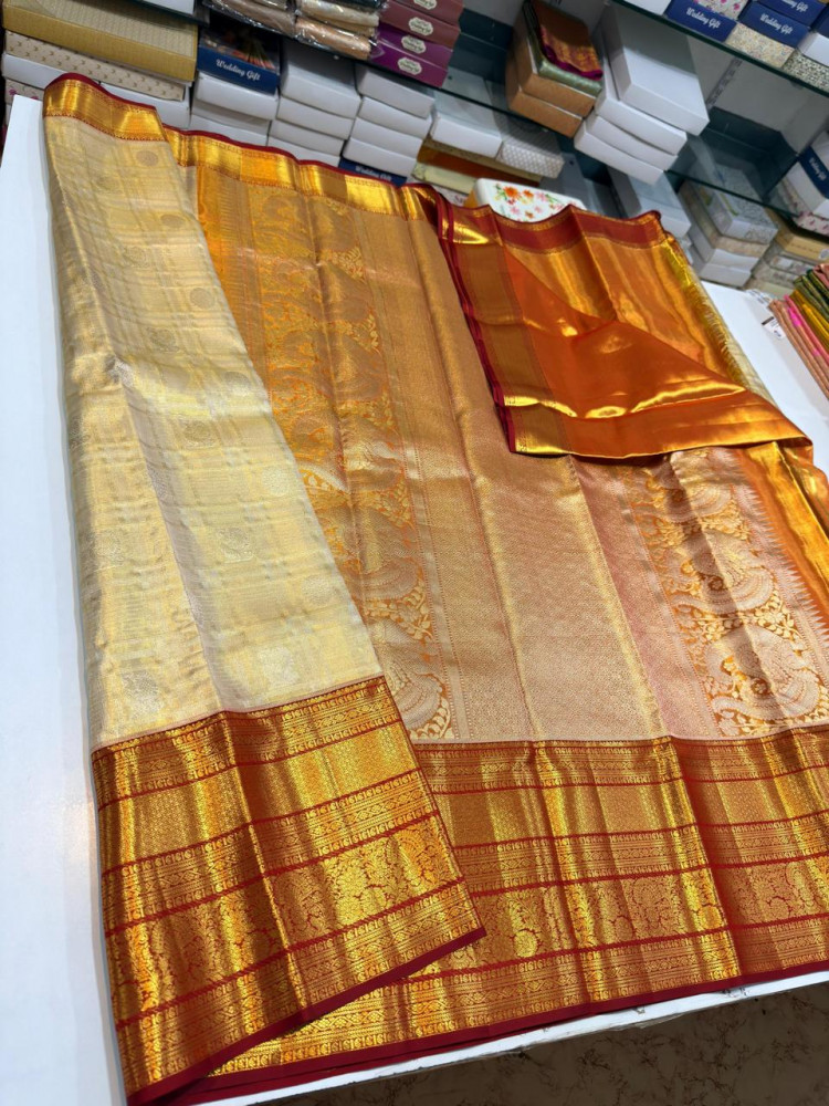 Image of Kanchipuram Pure Tissue Saree