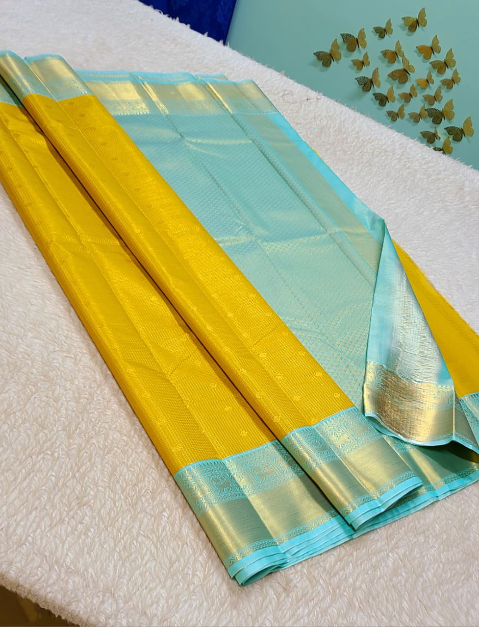 Kanchipuram Korvai Pattern Silk Saree
