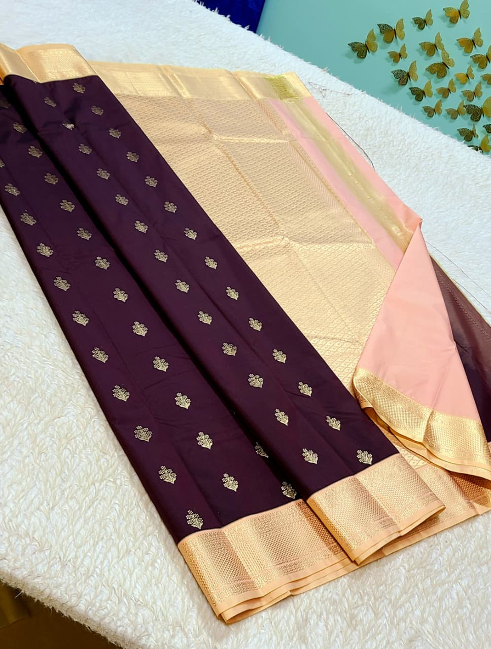 Kanchipuram Korvai Pattern Silk Saree
