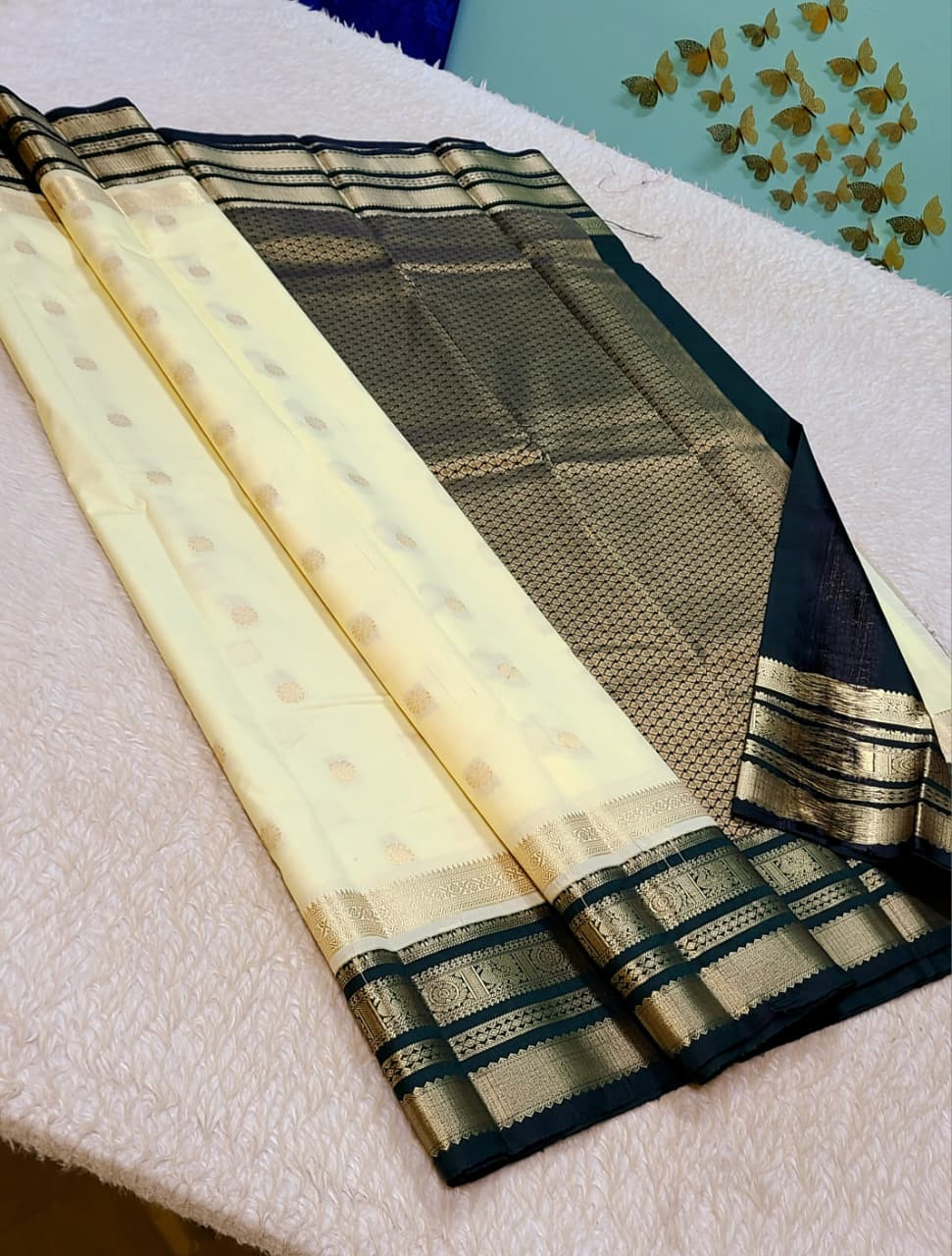Kanchipuram Korvai Pattern Silk Saree