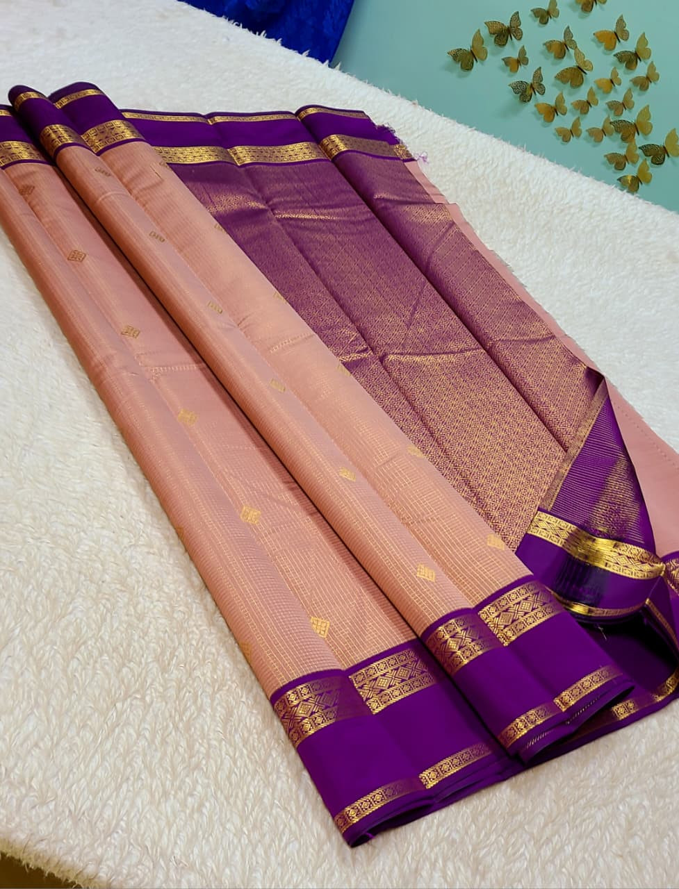 Kanchipuram Korvai Pattern Silk Saree