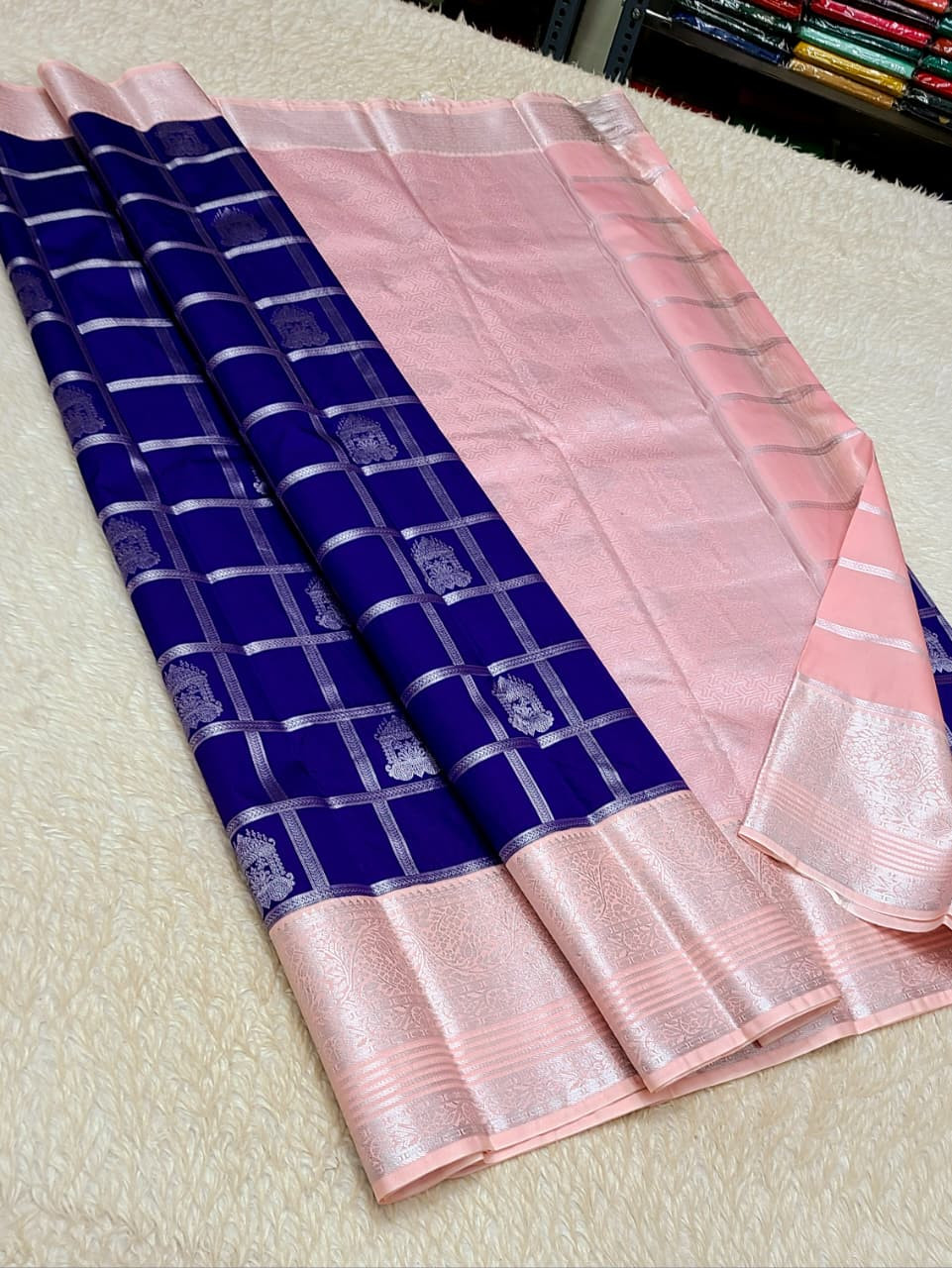 Kanchipuram Korvai Pattern Silk Saree