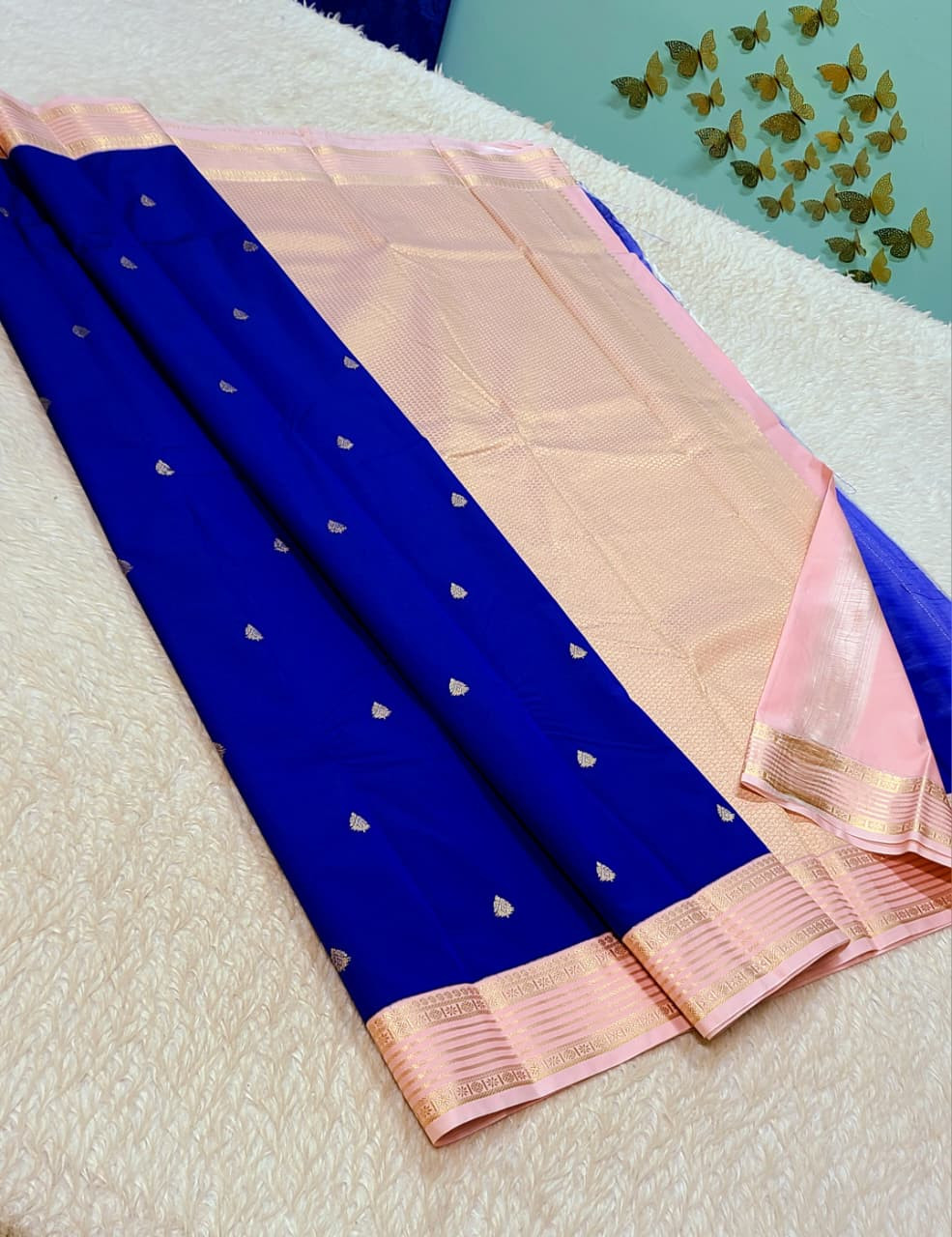 Kanchipuram Korvai Pattern Silk Saree