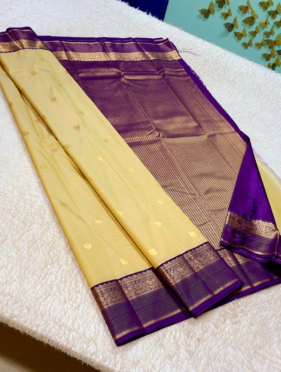 Kanchipuram Korvai Pattern Silk Saree
