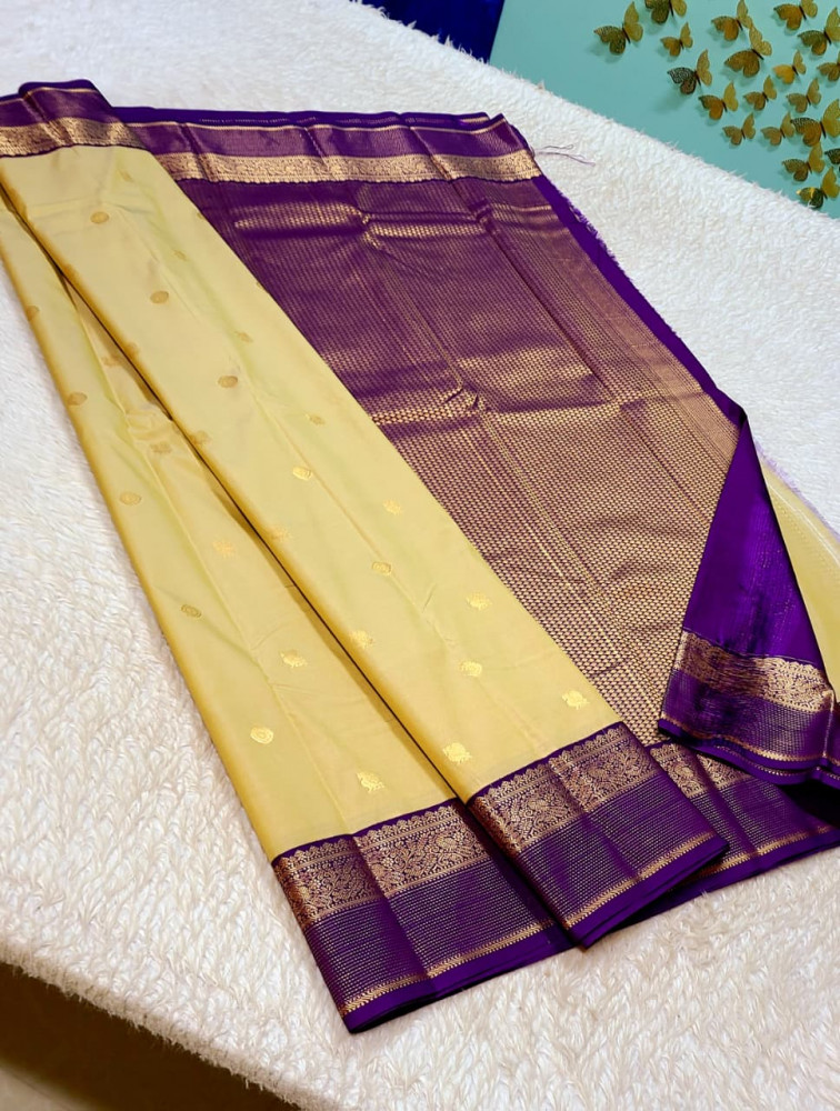 Image of Kanchipuram Korvai Pattern Silk Saree