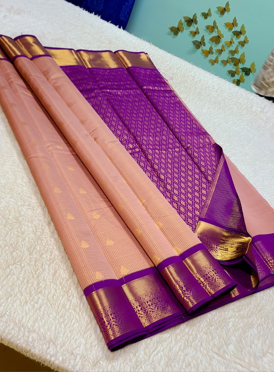 Kanchipuram Korvai Pattern Silk Saree