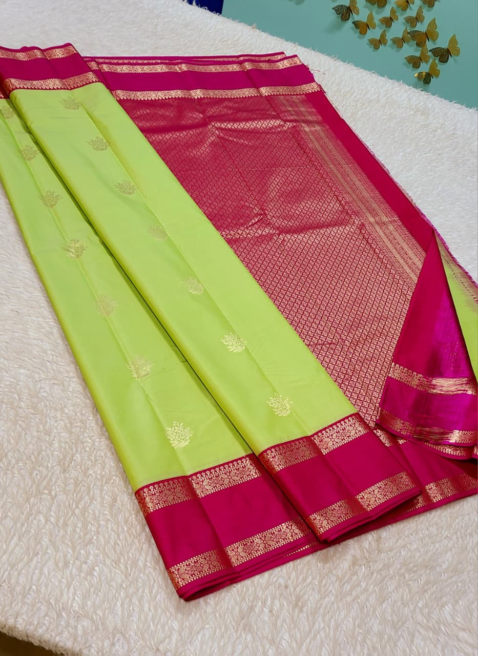 Kanchipuram Korvai Pattern Silk Saree