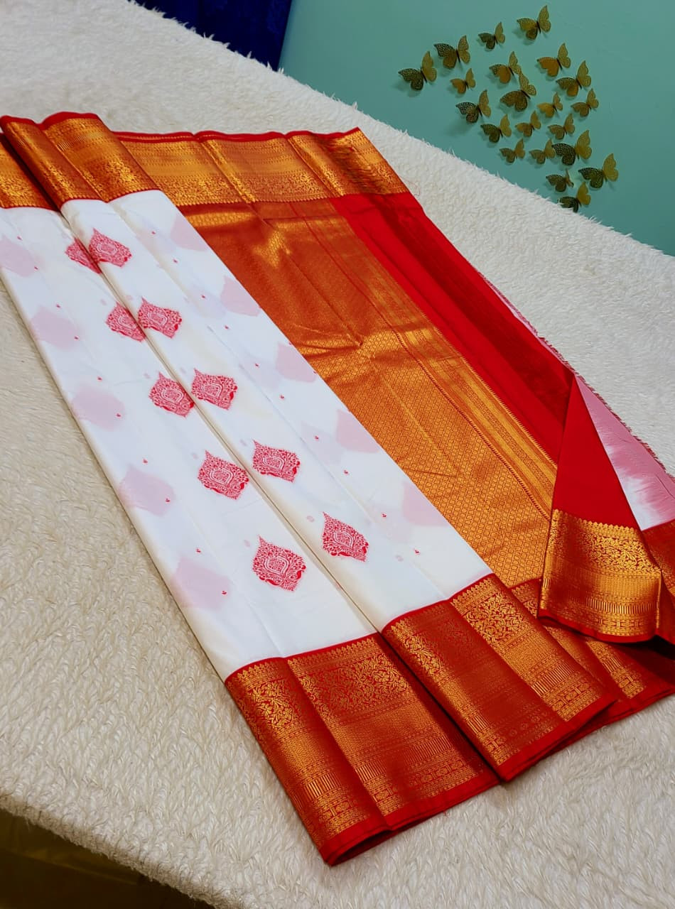Kanchipuram Korvai Pattern Silk Saree