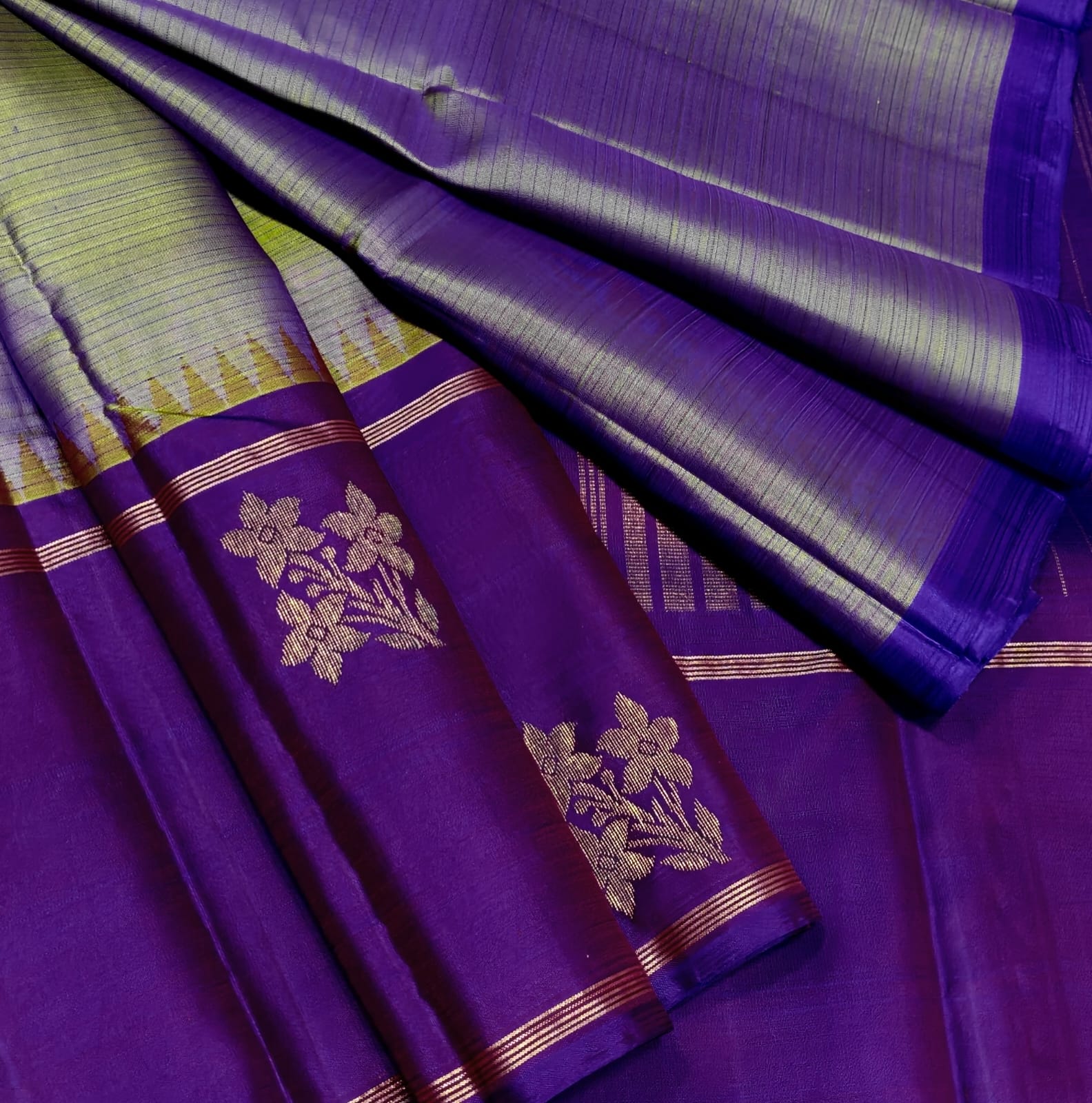 Kanchipuram Full Jacquard Vaira Oosi Pure Silk Saree