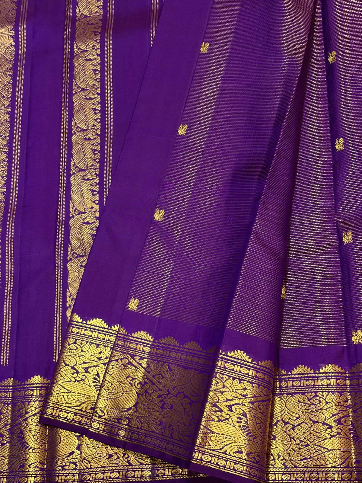 Kanchipuram Pure Silk Vaira Oosi Saree
