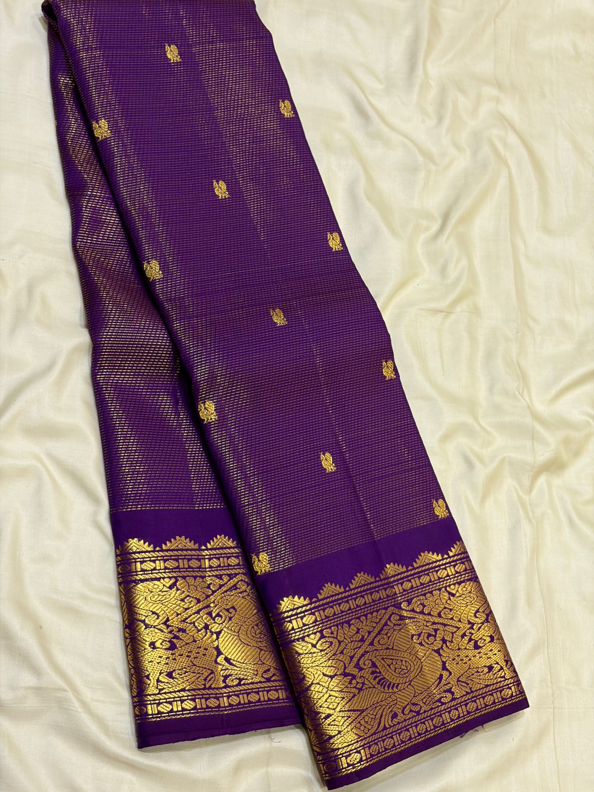 Kanchipuram Pure Silk Vaira Oosi Saree