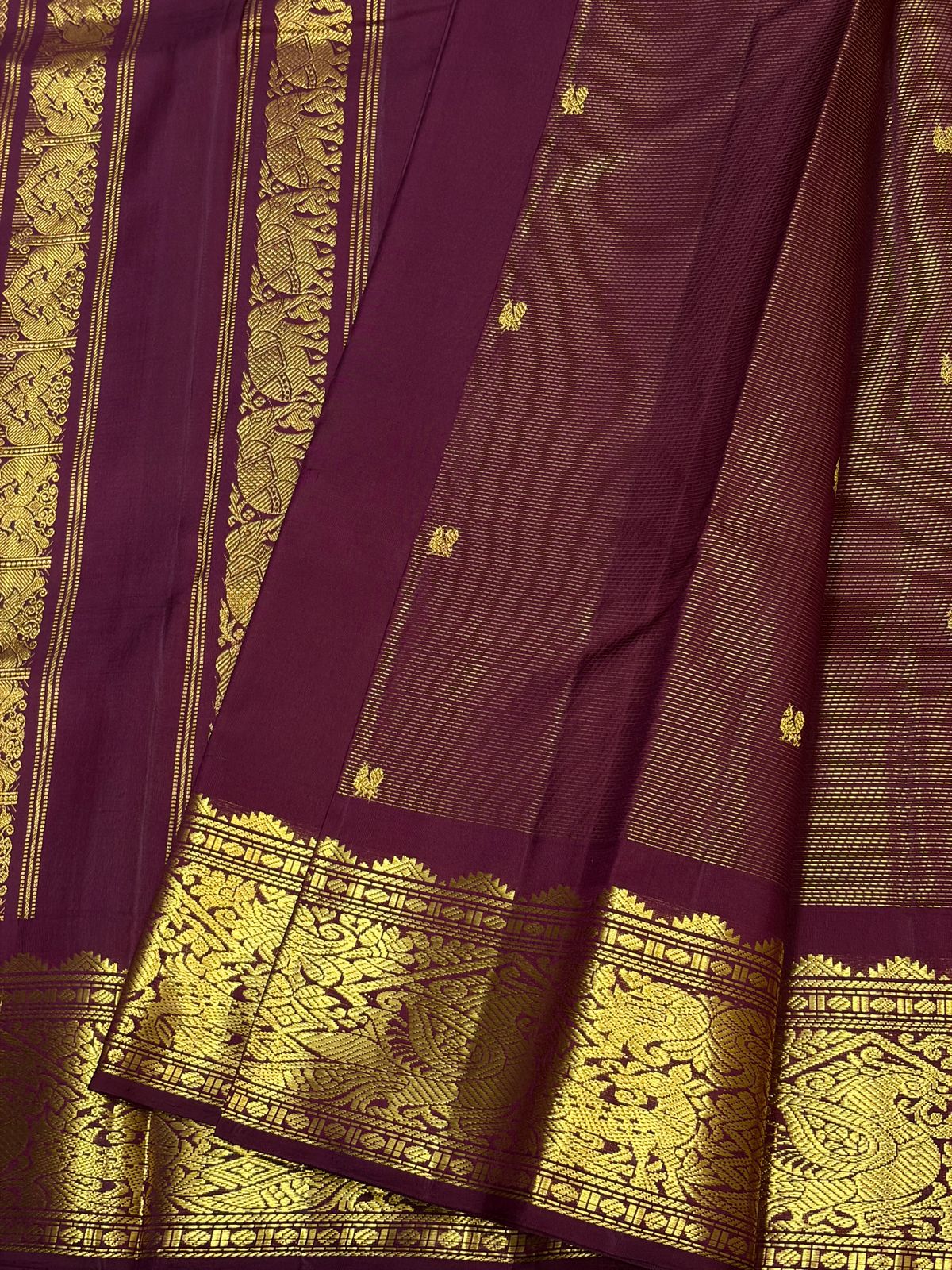 Kanchipuram Pure Silk Vaira Oosi Saree