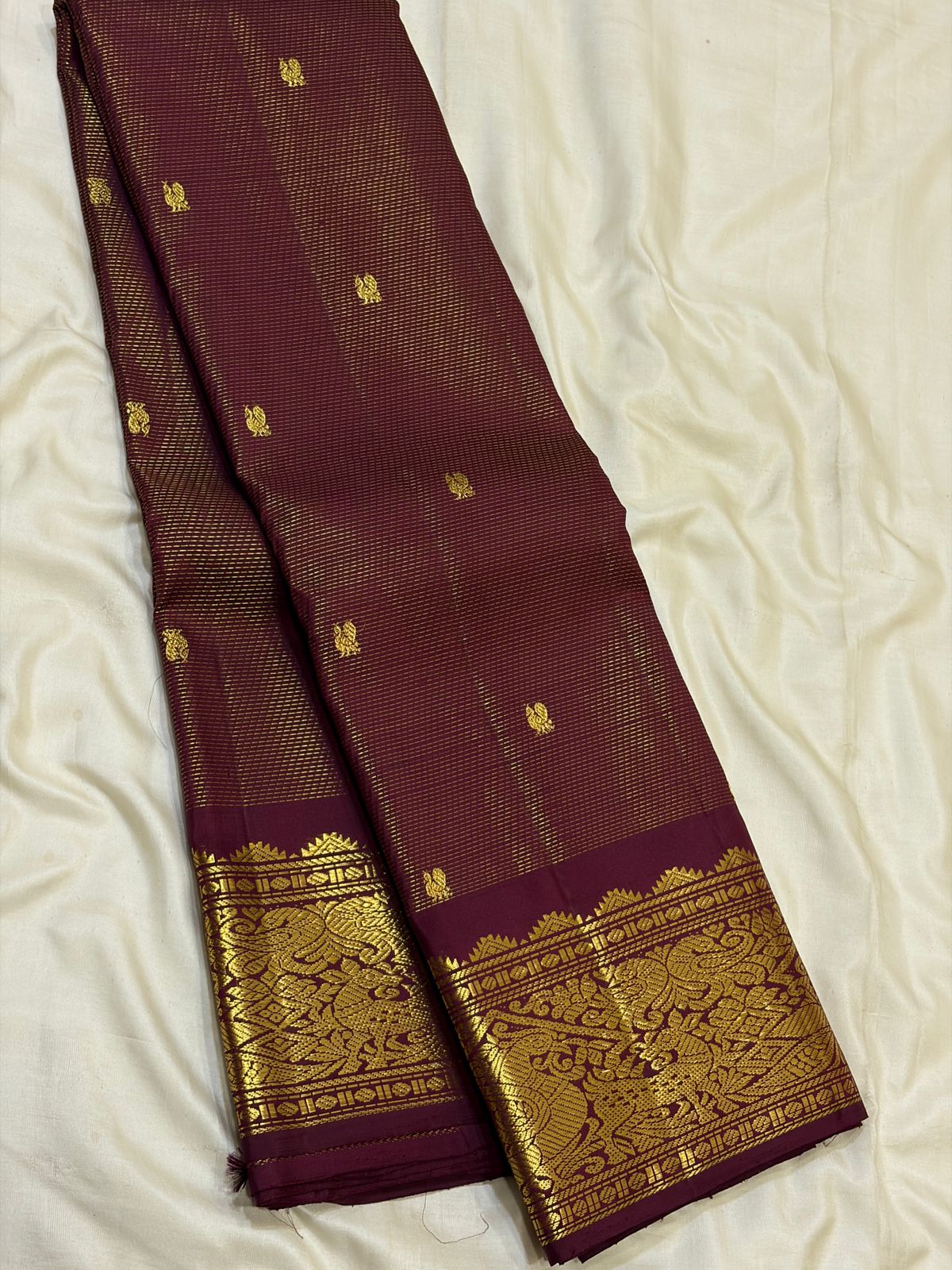 Kanchipuram Pure Silk Vaira Oosi Saree