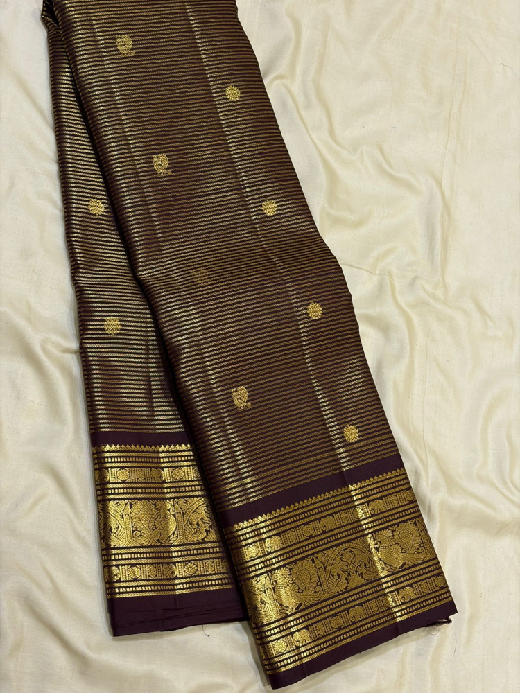 Image of Kanchipuram Pure Silk Vaira Oosi Saree