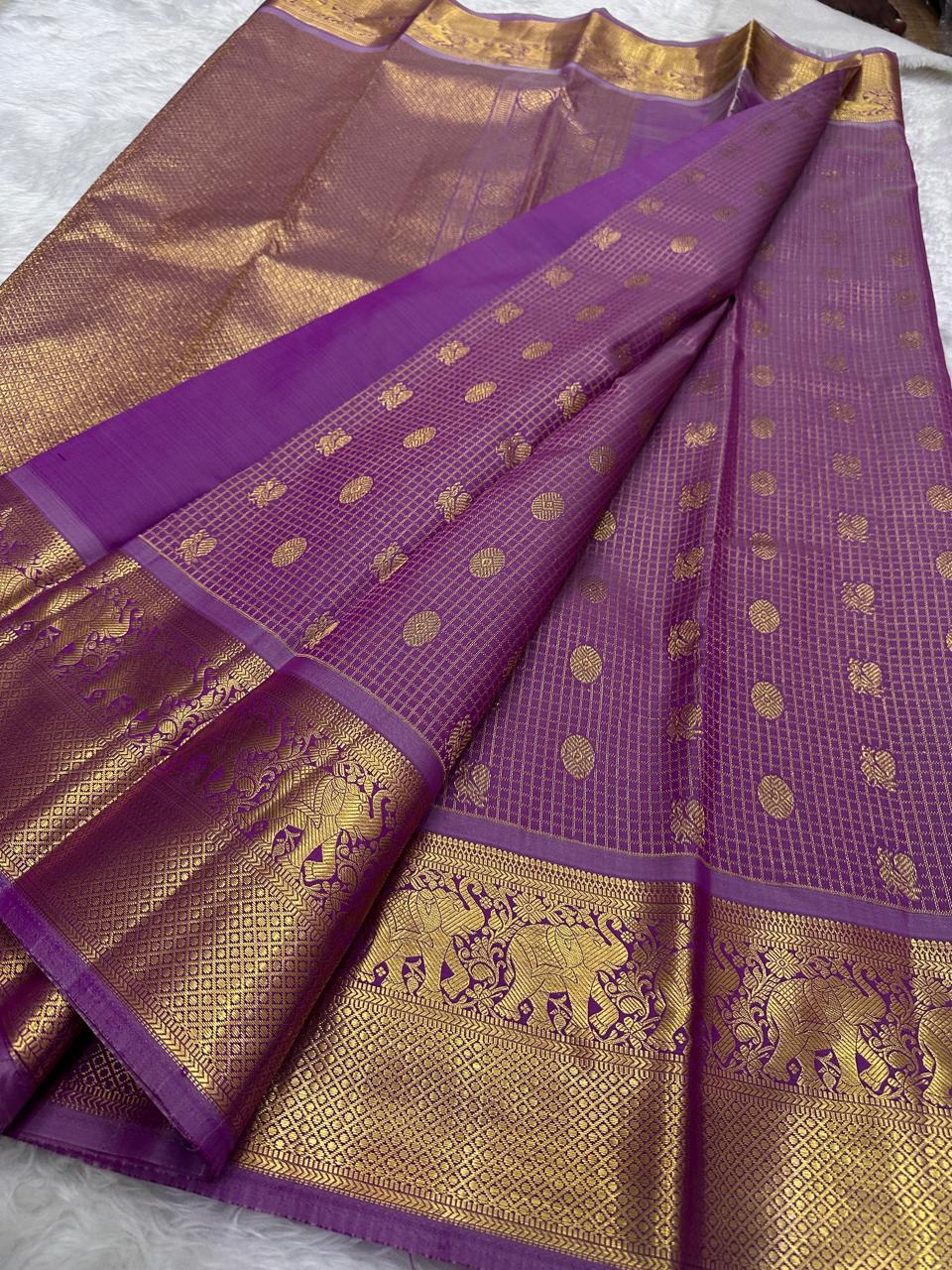 Kanchipuram Pure Silk Vaira Oosi Saree