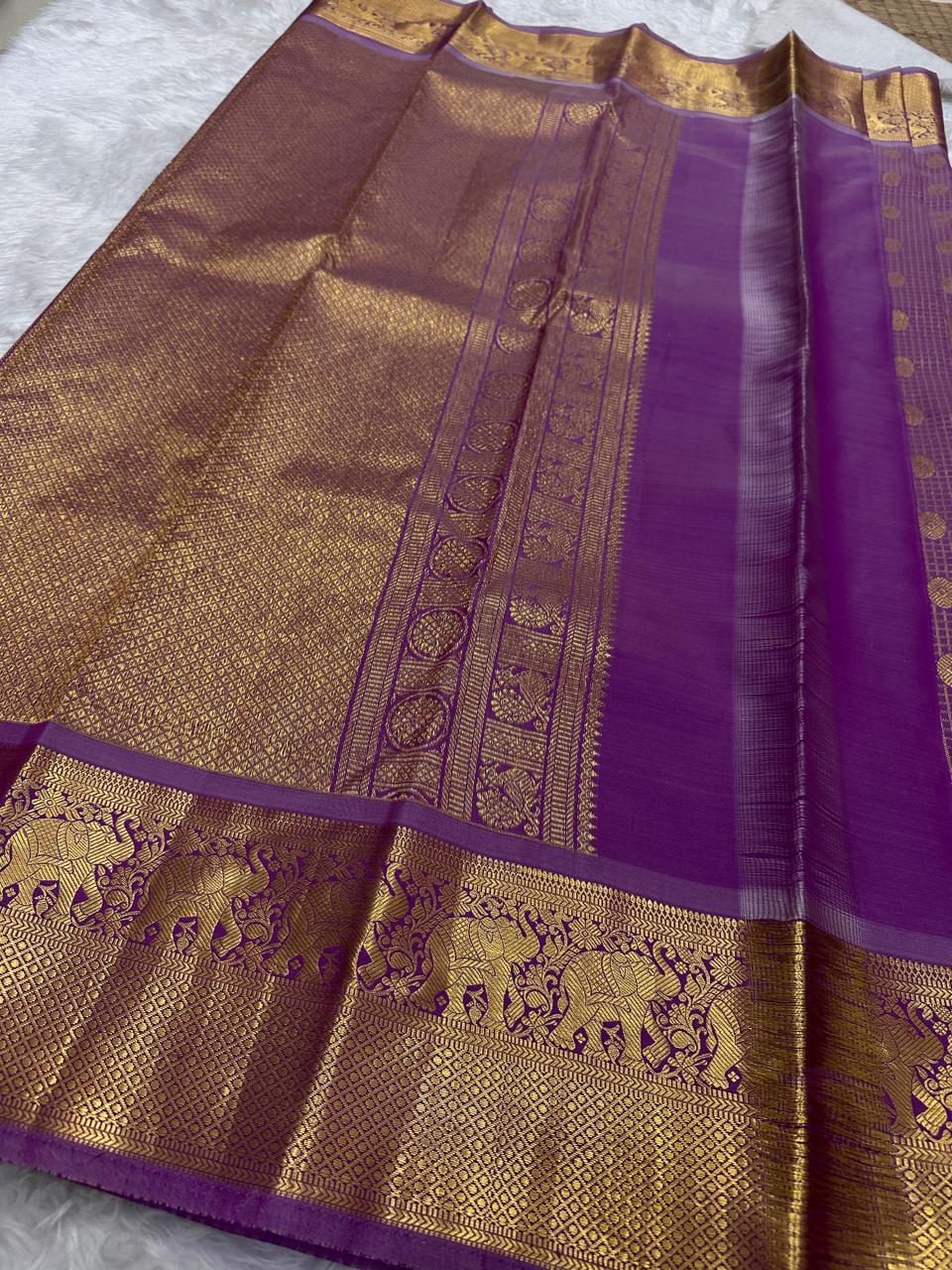 Kanchipuram Pure Silk Vaira Oosi Saree