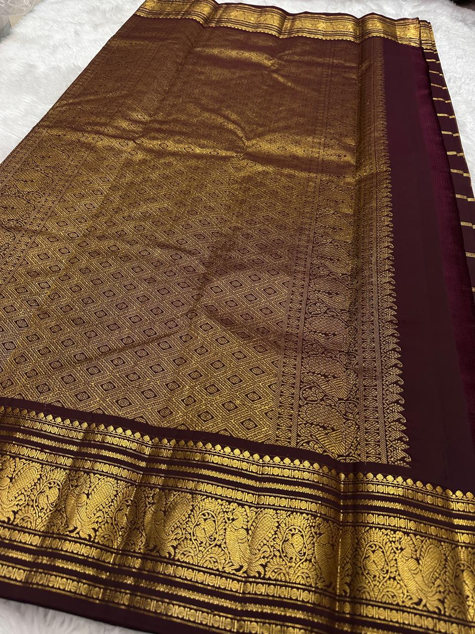 Kanchipuram Pure Silk Vaira Oosi Saree