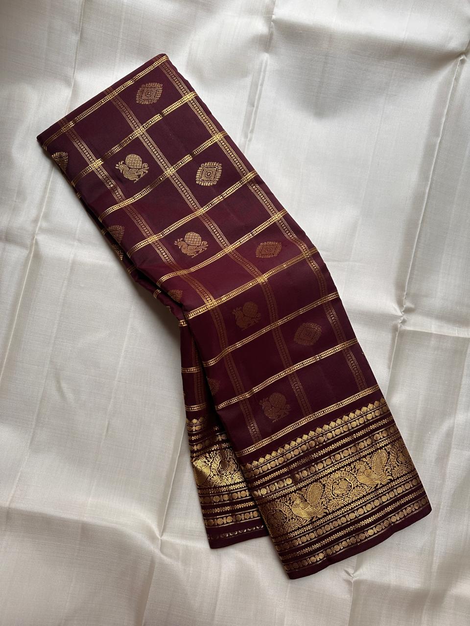 Kanchipuram Pure Silk Vaira Oosi Saree