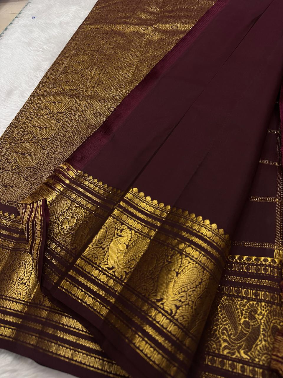 Kanchipuram Pure Silk Vaira Oosi Saree