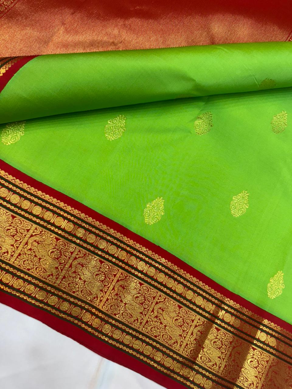 Kanchipuram Pure Silk Korvai Saree