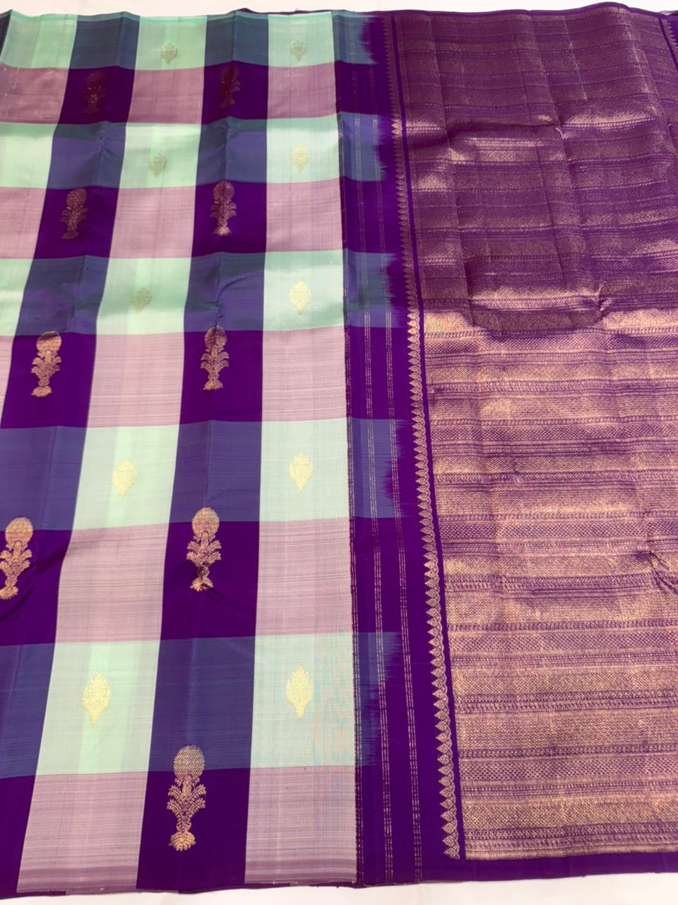 Kanchipuram Pure Silk Korvai Saree