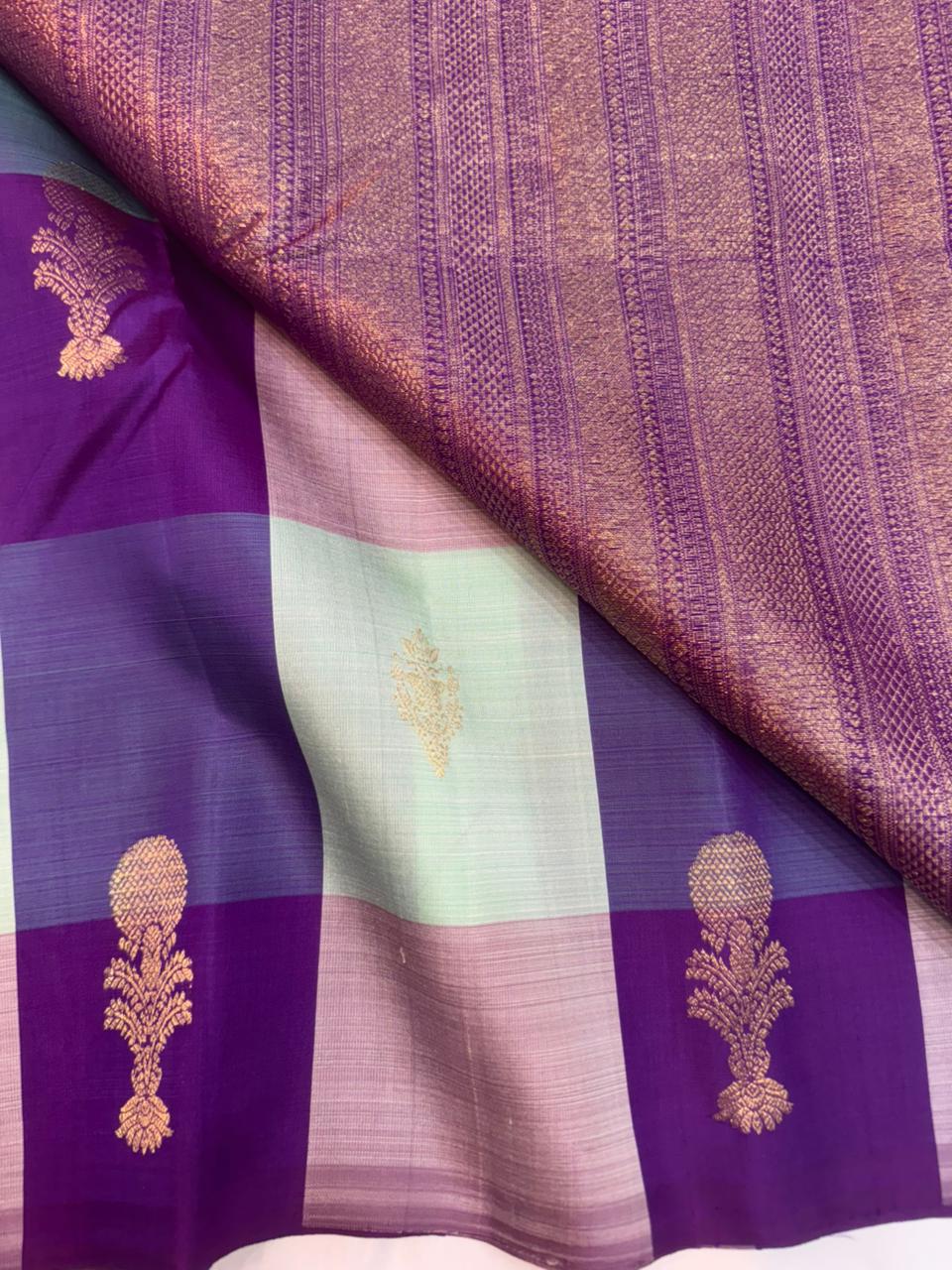 Kanchipuram Pure Silk Korvai Saree