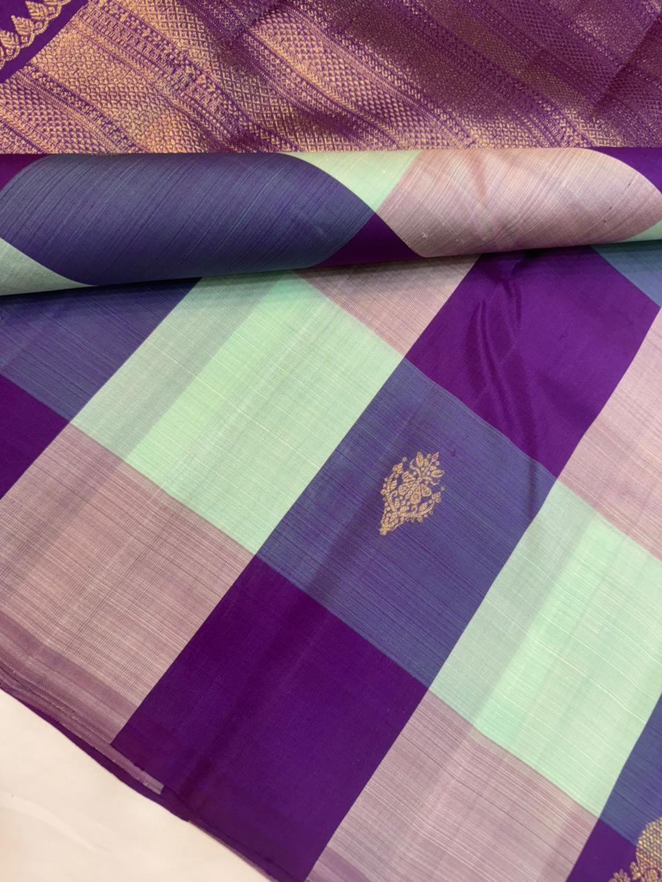 Kanchipuram Pure Silk Korvai Saree